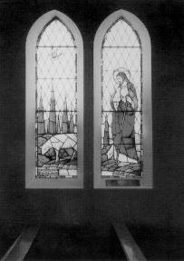 Stained glass window in St. Paul's Garrison Church